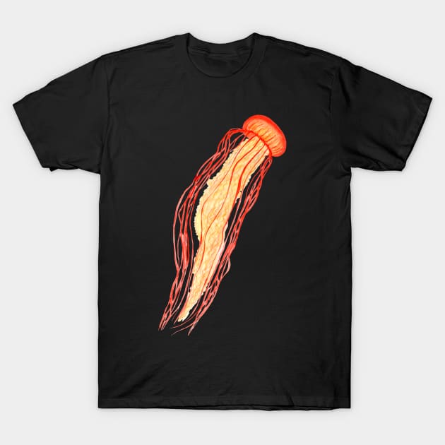 Red Jellyfish T-Shirt by TigrArt